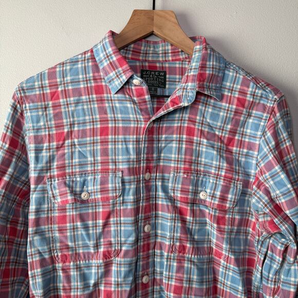 J. Crew Sporting Goods Cotton Plaid Flannel Shirt Women's Size Small - Picture 2 of 6